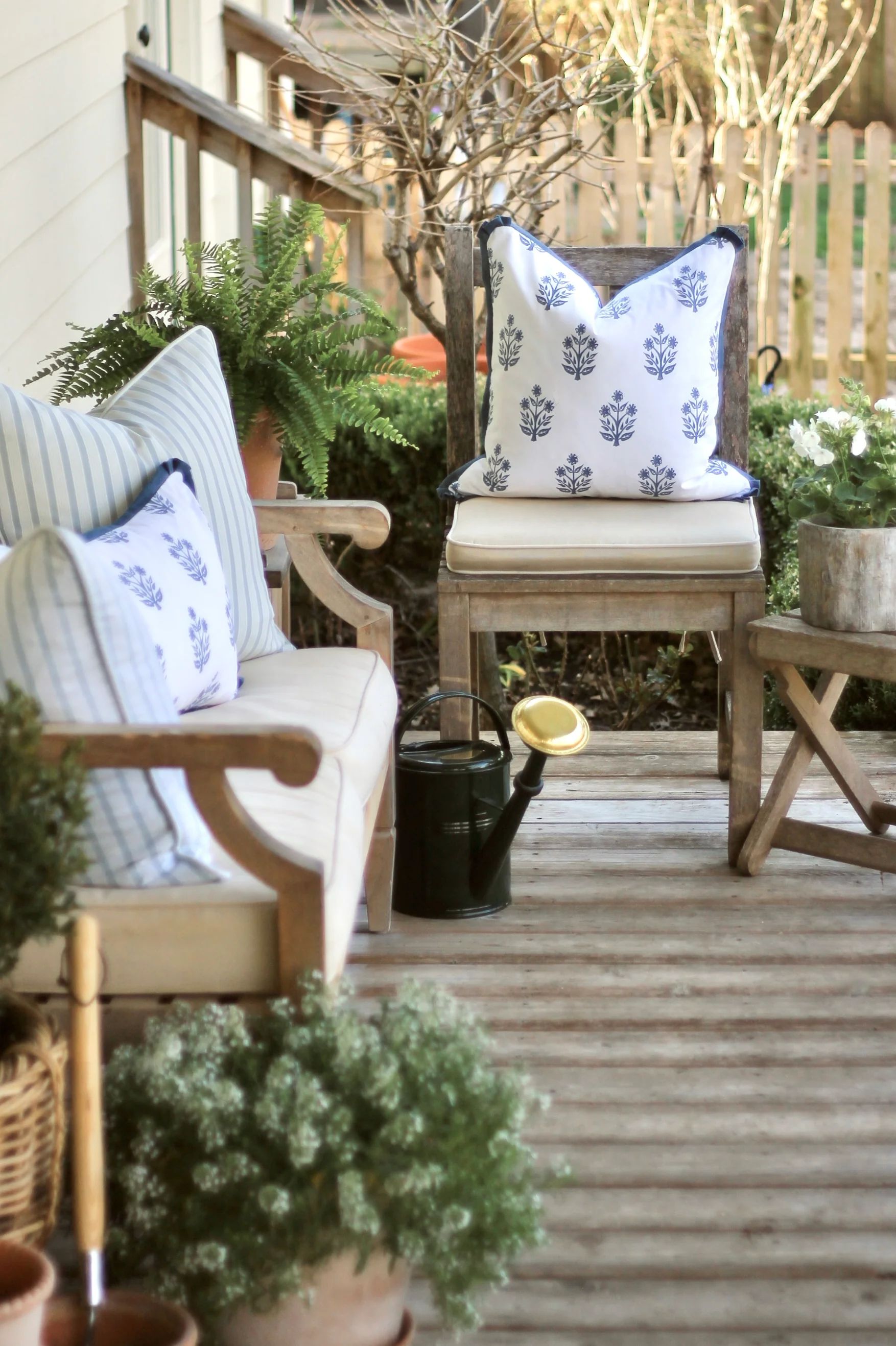 Outdoor Emma Pillow Covers in Wedgewood | 3 Sizes | JSH Home Essentials