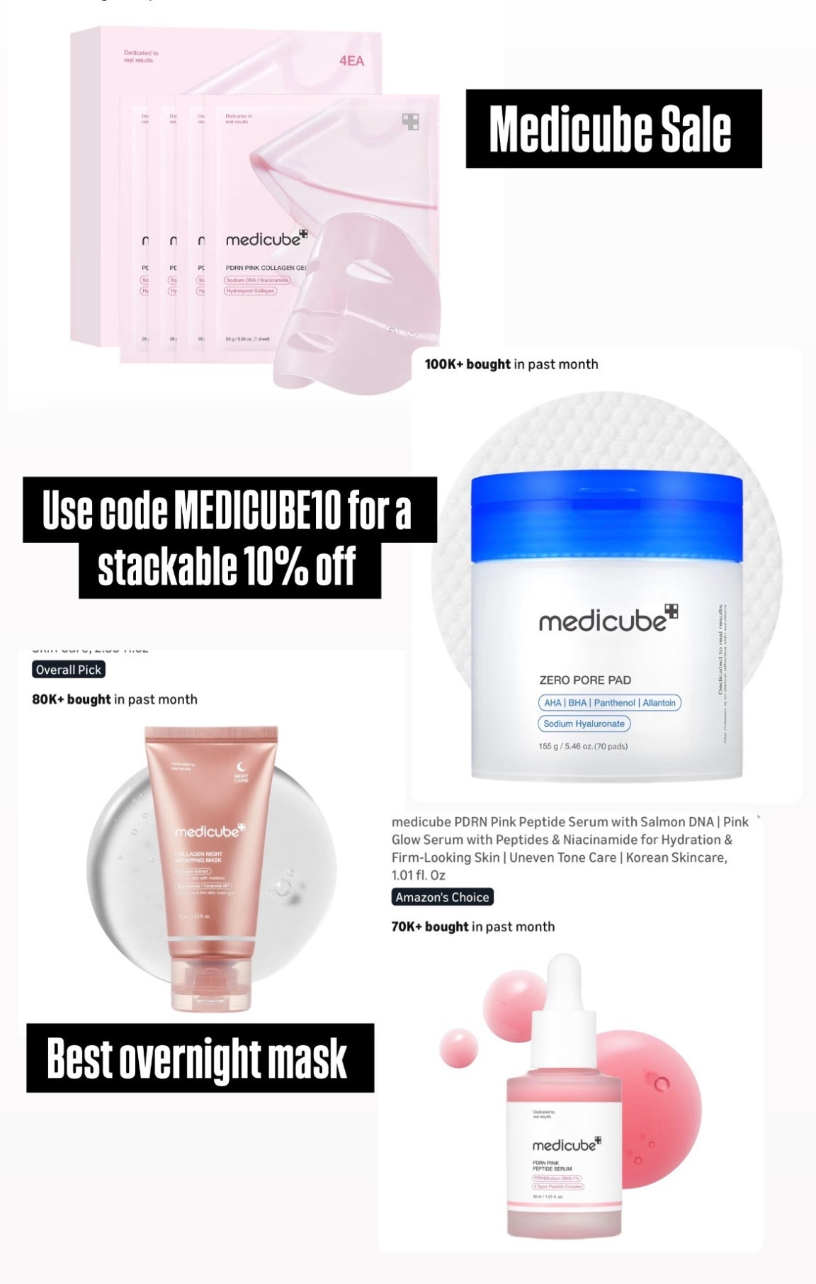 Use code MEDICUBE10 for a stackable 10% off already discounted Amazon spring sale prices! 



#LTKootd #LTKgrwm #LTKselfcare