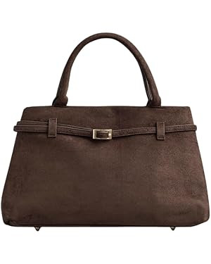 Base'ic Suede Tote Bag for Women – Slouchy Faux Suede Shoulder Purse, Large Capacity Fashion Ha... | Amazon (US)