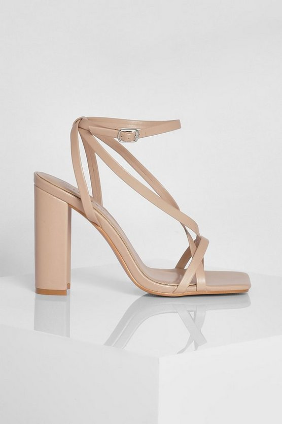 Wide Fit Strappy Block Heel Sandal | Boohoo.com (UK & IE)