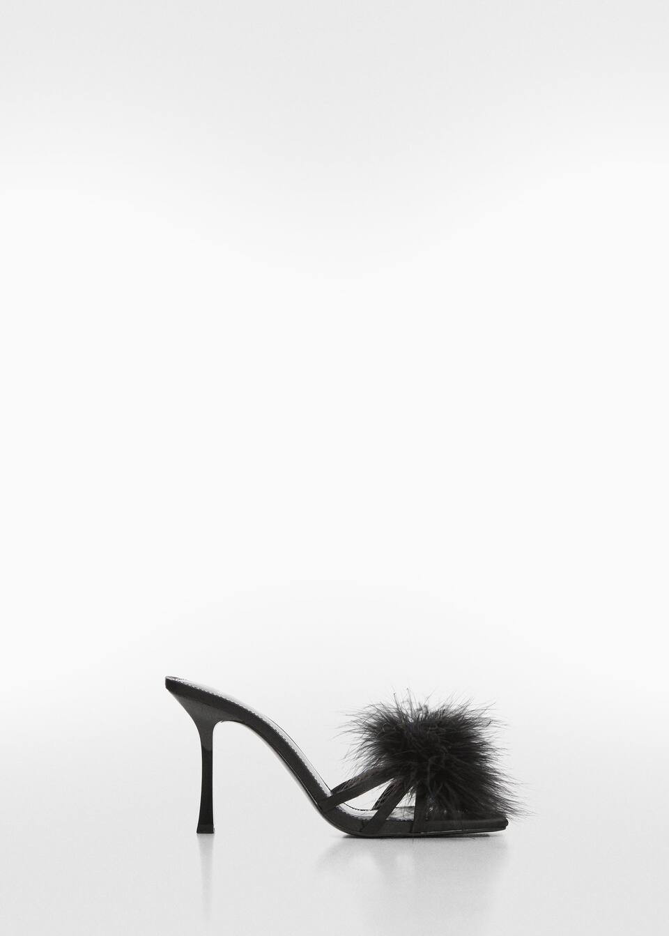 Sandals with feather decoration -  Women | Mango USA | MANGO (US)