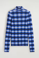 MERINO WOL TOP MET HOOG HALS - BLAUW / GERUIT - DAMES | H&M NL | H&M (DE, AT, CH, NL, FI)