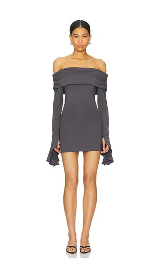 Yuka Mini Dress in Slate | Revolve Clothing (Global)