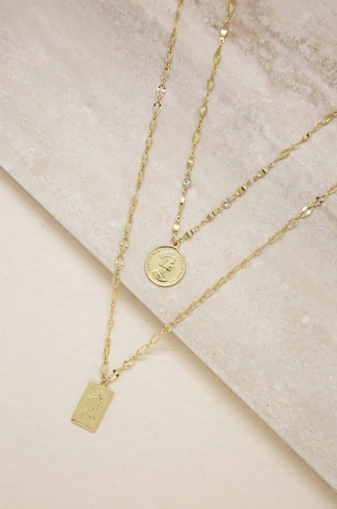 Medallions of Mine Layered Coin Necklace Set | Ettika