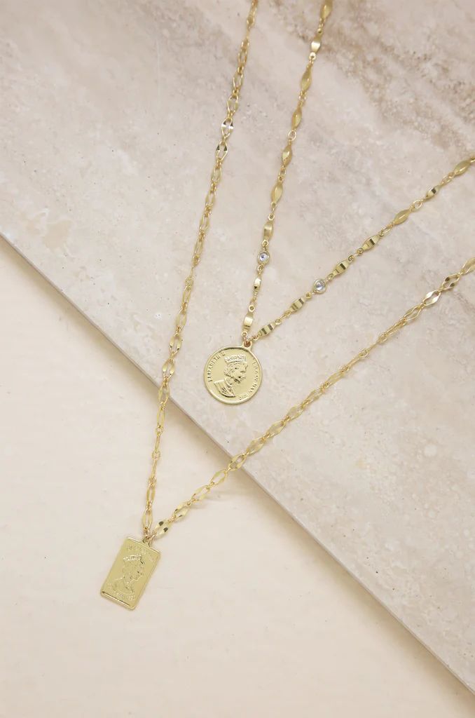 Medallions of Mine Layered Coin Necklace Set | Ettika