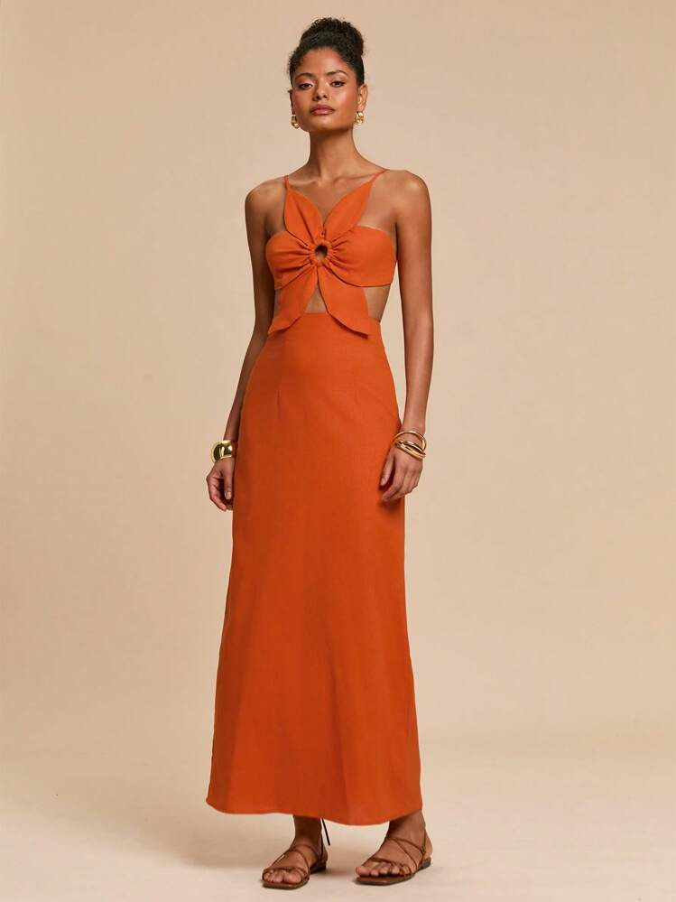 Travachic Vacation Casual Petal Backless Strap Dress,Three-Dimensional Flower,Vacation Style,Vacation Outfits Woman,Beach Vacation Outfits, Summer Outfits For Women, Summer Dresses For Women,Suitable For Holiday , Afternoon Tea, Wedding Season, Beach Cruise Vacation, City Road Trip Vacation, Boho Vacation, Music Festival , Beachwear, Easter, Beach Outfits For Woman, Elegant Dress For Women, Vacation Outfits Women, Concert Outfit Women, Tropical Vacation Woman Clothes, Holiday Outfits, Bohemian Clothes,For Spring Sunmmer And Autumn | SHEIN