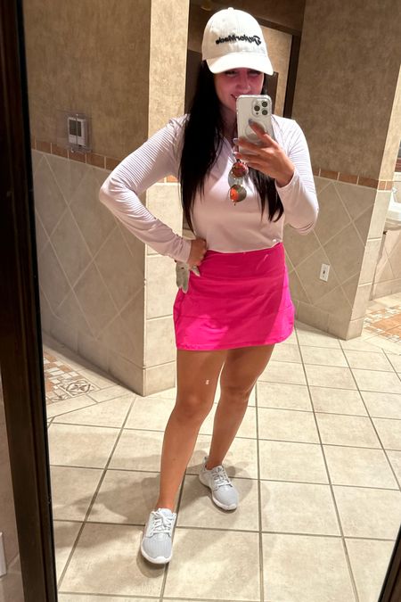 Pink Golf Outfit 
Top Small
Skirt Amazon wearing size 6

#LTKfitness #LTKfindsunder50
