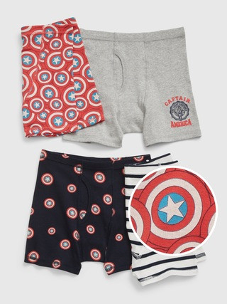 GapKids | Marvel 100% Organic Cotton Captain America Boxer Briefs | Gap (CA)