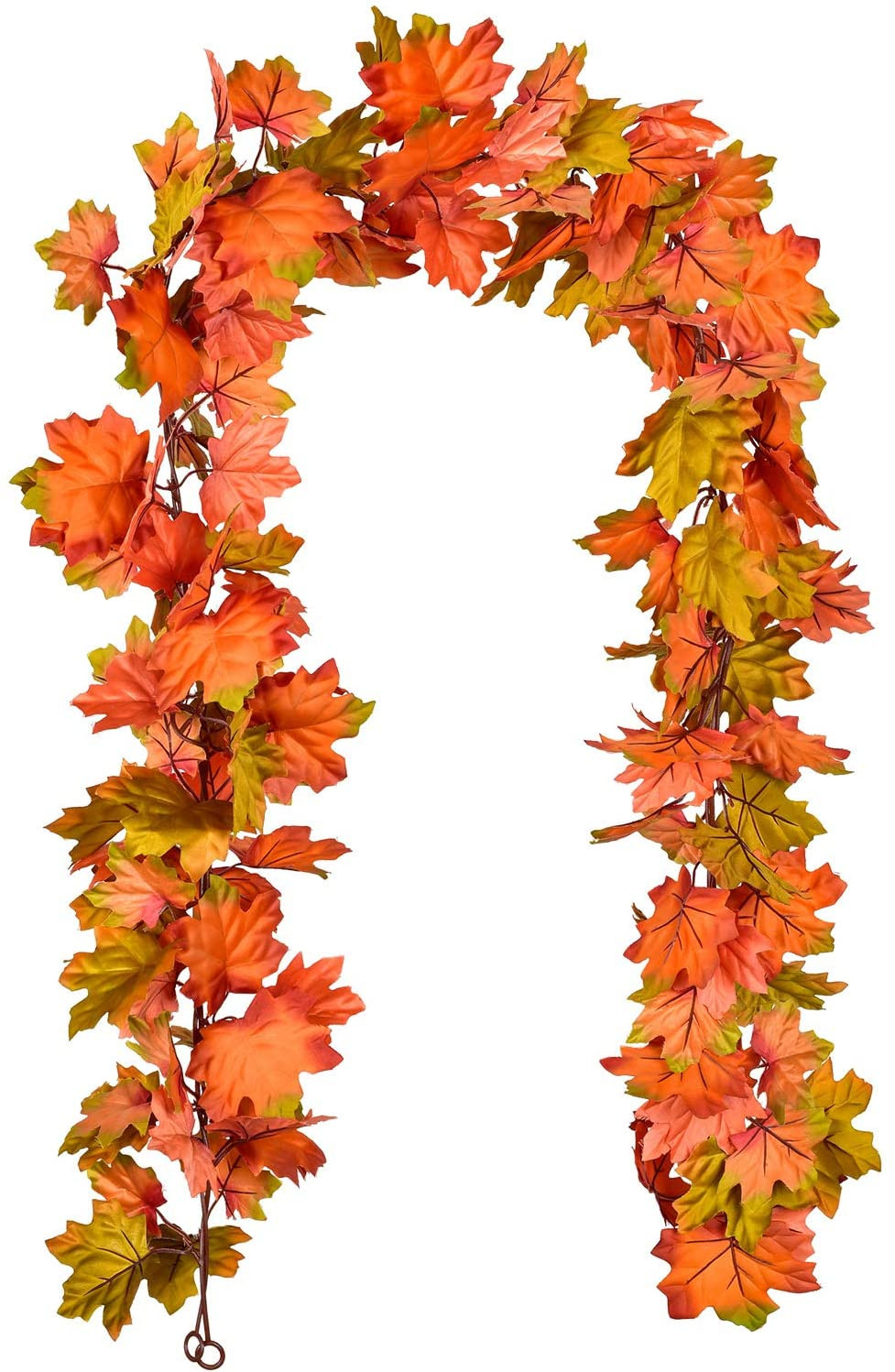 Coolmade 2 Pack Fall Garland Maple Leaf, 6Ft/Piece Hanging Vine Garland Artificial Autumn Foliage... | Walmart (US)
