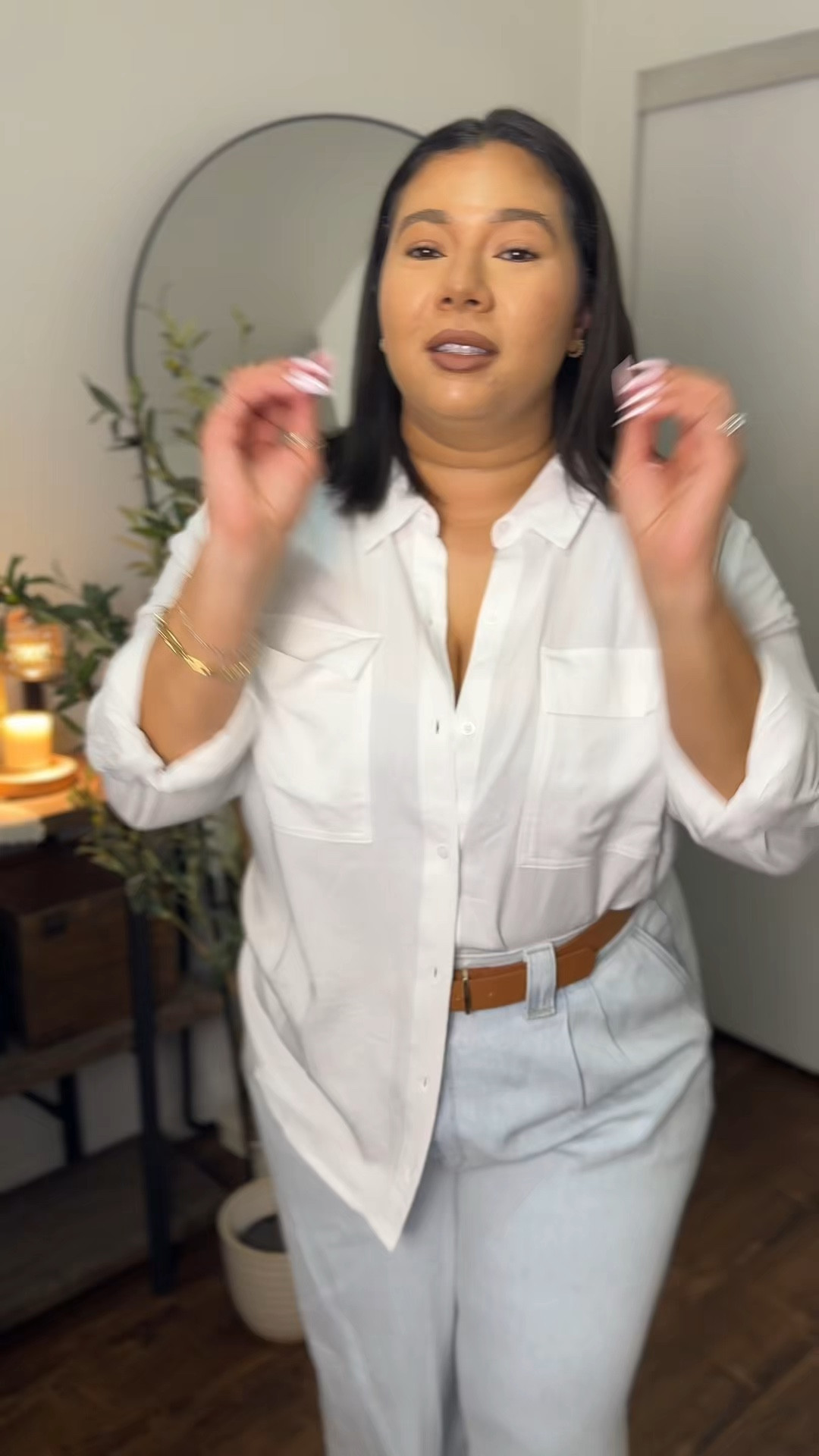 Okay @express I see you ✨

Easy Spring Outfits that actually make me feel comfortable and put together? Yes please! 

As a midsize/ curvy girl I love pieces that are tummy friendly while still feeling effortless. Both of these looks do that for me! Express always gets me. 🤍

White collared shirt- XL/ runs a little big / super comfortable White
Denim trousers - 12 short/ tummy friendly / a little big / I sized up / amazing material 

Spring outfit 
Midsize outfit 
Midsize fashion 
Curvy fashion 
M
White button shirt 
White collared shirt 
Denim trousers 
Trousers 
Brunch outfit 
Date night outfit 


#LTKPetite #LTKMidsize

#LTKPetite #LTKootd #LTKMidsize