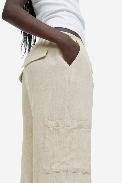 Wide-leg Linen-blend Pants | H&M (US + CA)