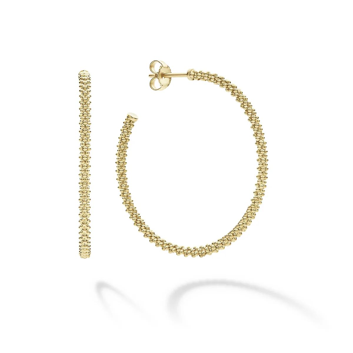 18K Gold Caviar Hoop Earrings | LAGOS