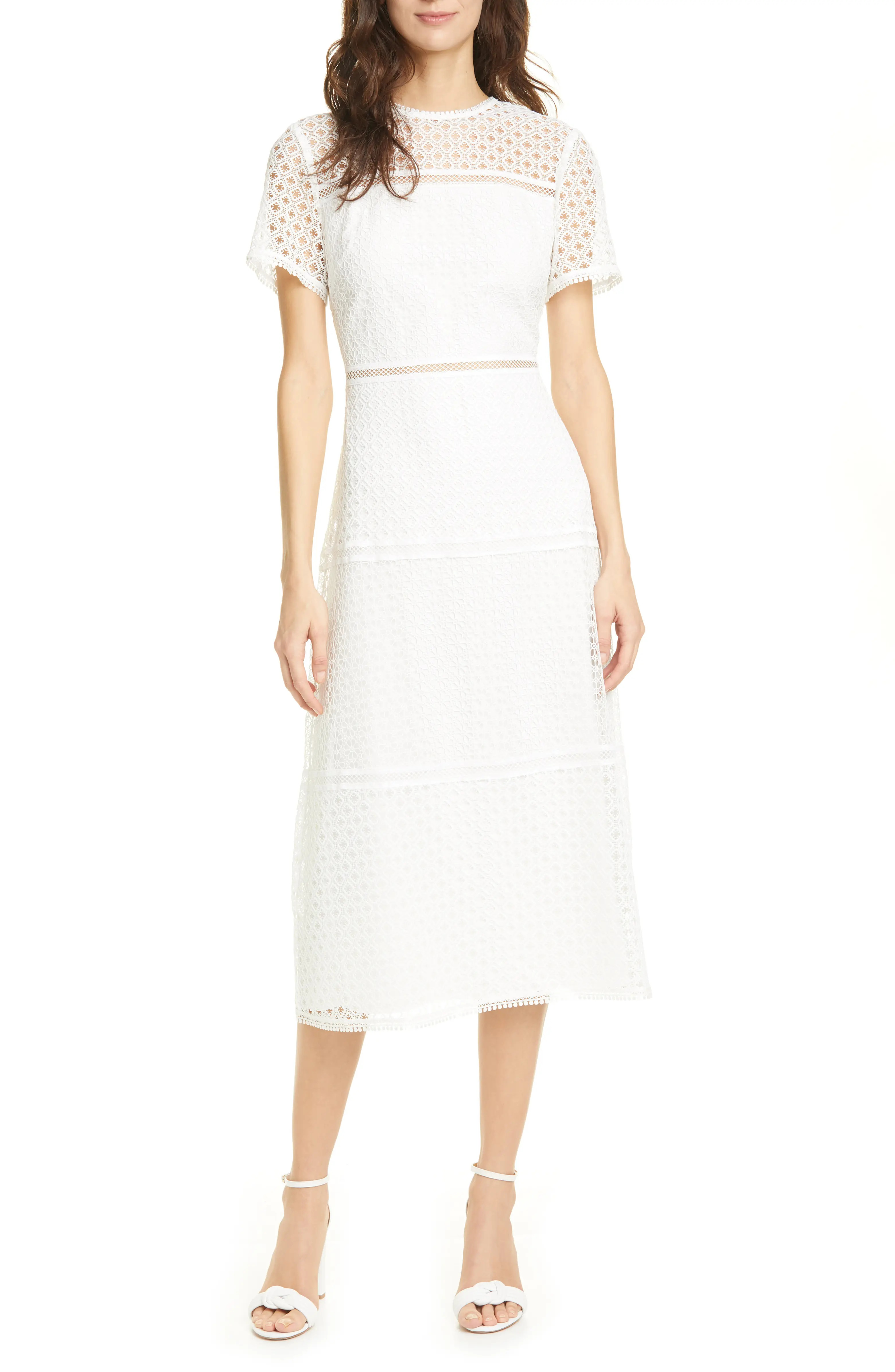 Yanahli Short Sleeve Lace Dress | Nordstrom