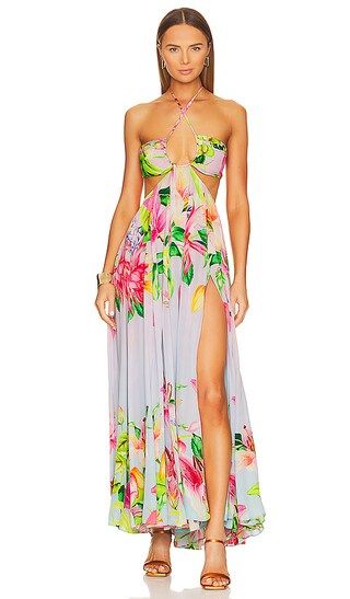 Lora Long Dress in Multicolor Hibiscus | Revolve Clothing (Global)
