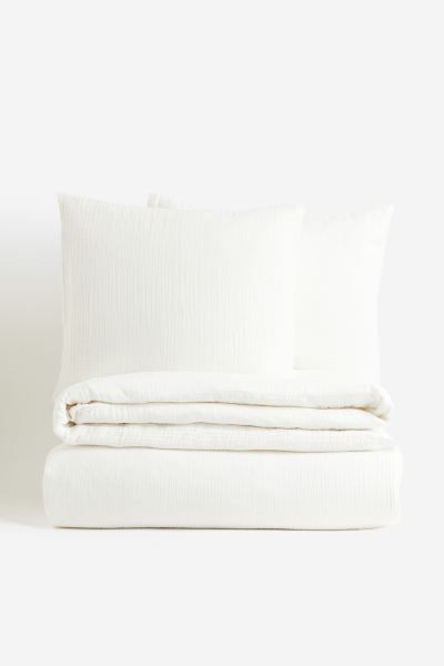 Muslin King/Queen Duvet Cover Set | H&M (US + CA)