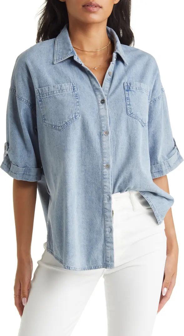VICI Collection Chambray Button-Up Shirt | Nordstrom | Nordstrom