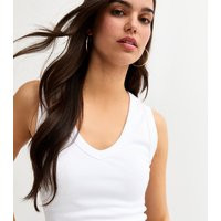 Women's White Jersey V-Neck Vest New Look | New Look (UK)