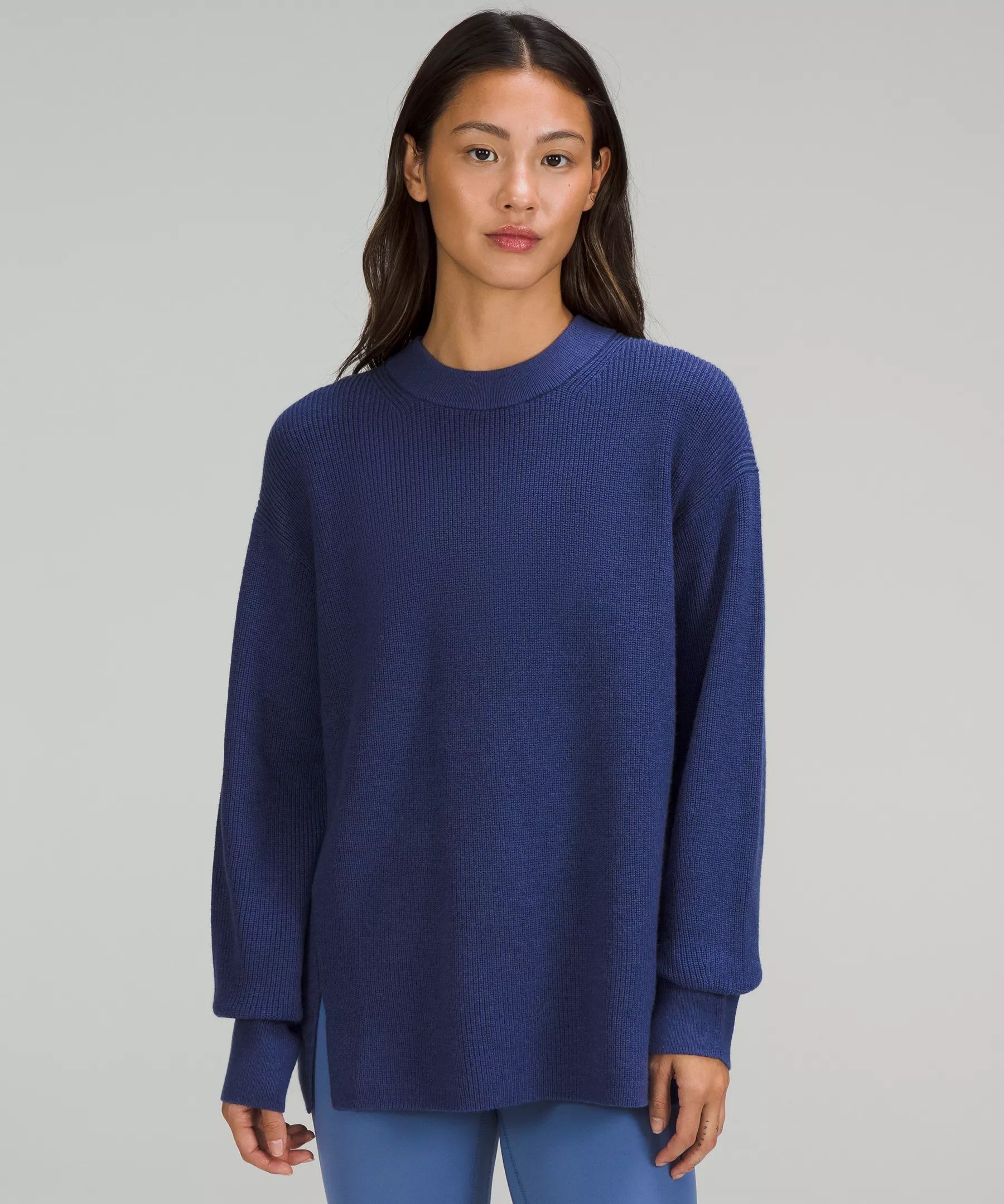 Merino Wool-Blend Ribbed Crewneck Sweater | Lululemon (US)