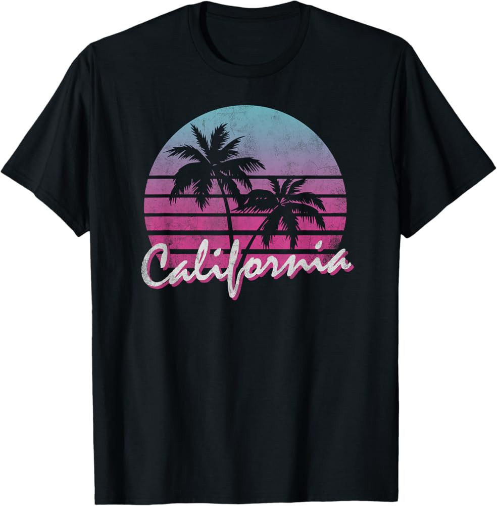 Retro Vintage 70s 80s Throwback Surf California T-Shirt | Amazon (US)