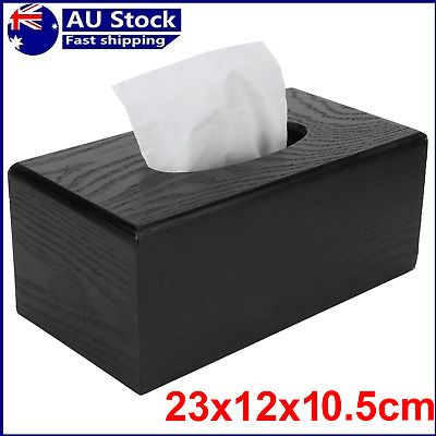 Black Wooden Tissue Box Napkin Case Elegant Style Tissue Holder For Home Hotel *  | eBay | eBay AU