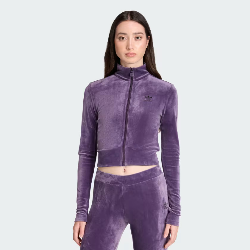 Essentials Velvet Fitted Track Top | adidas (US)