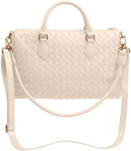 Woven Tote Bag for Women Purse Shoulder Handbags Crossbody Top Handle Hobo Bags Weave Vegan Leath... | Amazon (US)