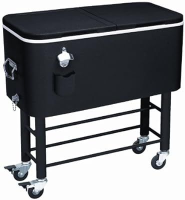 Rio Brands Entertainer Rolling Party Cooler (77 Quarts, Midnight Sands) | Amazon (US)