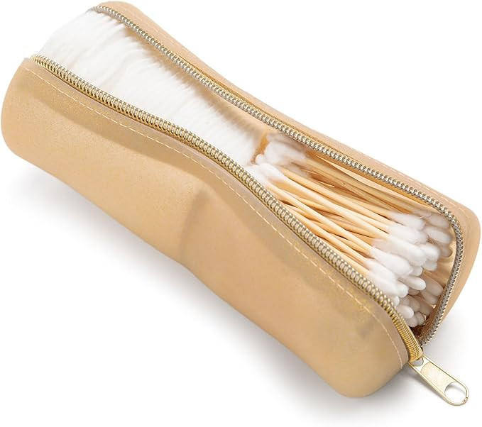 Cotton Round Swab Travel Case, 2 in 1 Portable Hair Accessories Organizer, Hair Tie Organizer, Ha... | Amazon (US)