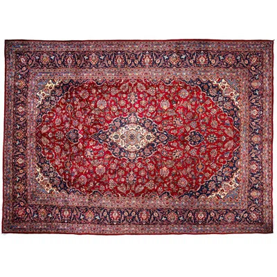 Bryella One-of-a-Kind 8'10" x 12'10" 1970s Area Rug in Red/White/Blue | Wayfair North America