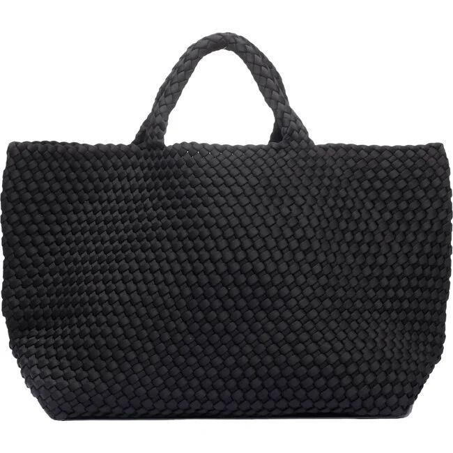 Naghedi NYC | Women's St Barths Large Tote, Onyx (Black, One Size) | Maisonette | Maisonette