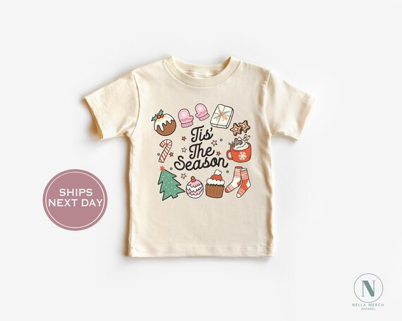 Christmas Tis the Season Toddler Shirt  Retro Christmas Kids - Etsy | Etsy (US)