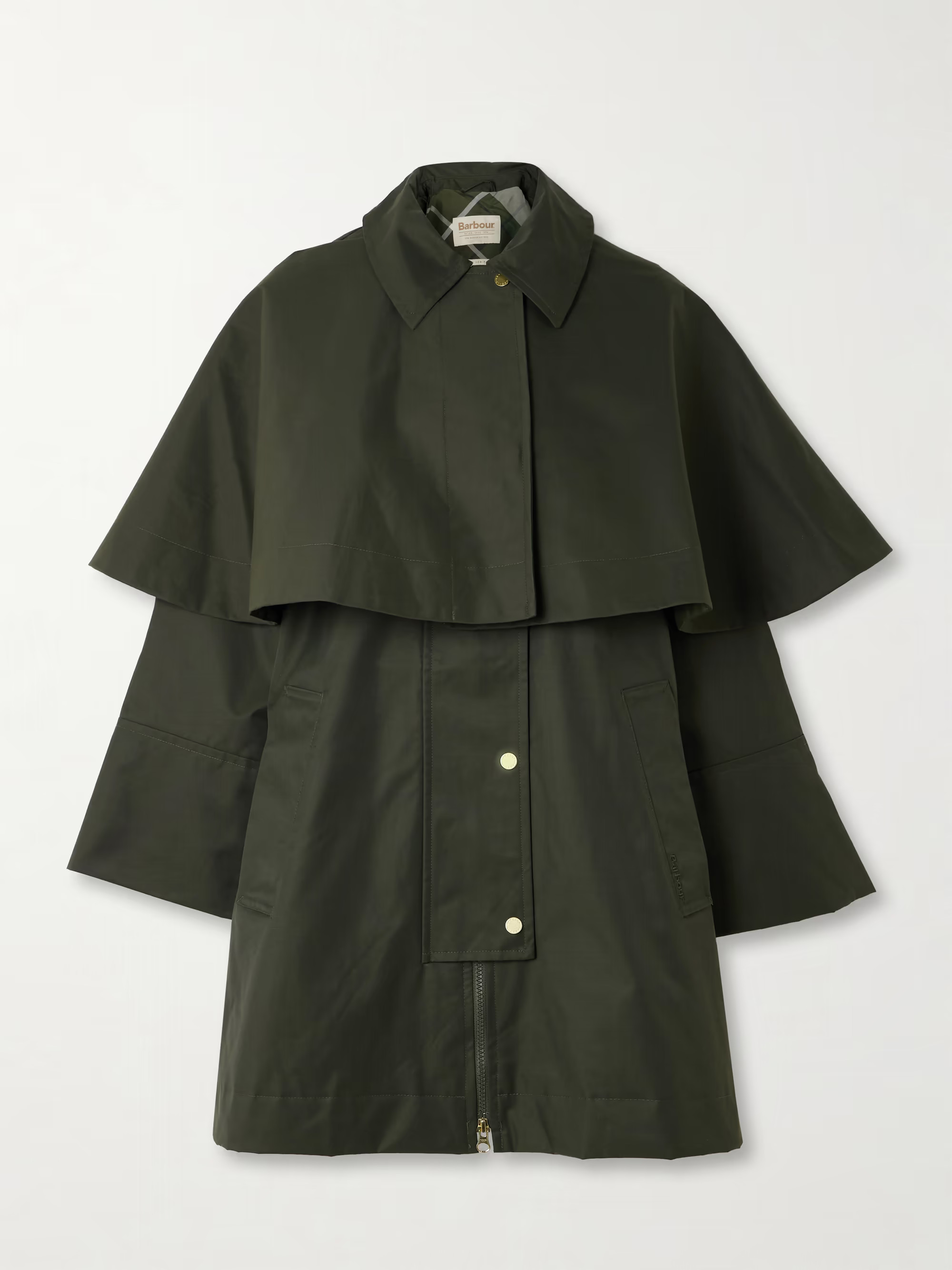 Fia cape-effect cotton-blend twill jacket | NET-A-PORTER (UK & EU)
