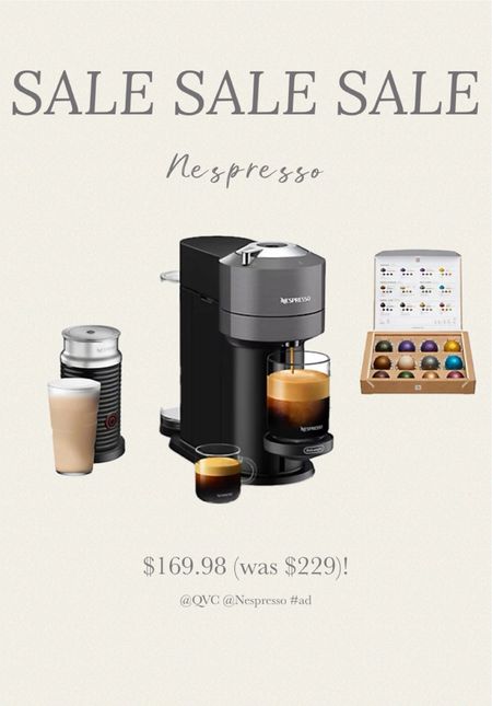 #ad / @Nespresso Vertuo Next Coffee & Espresso Maker w Frother & Voucher on sale @qvc - $169.98 (was $229)! New customers can use code HELLO15 for $15 off $35! ☕️




#LTKhome #LTKsalealert #LTKGiftGuide