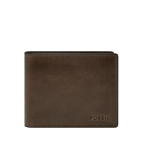 Fossil Men's Derrick Bifold Flip ID Wallet, Dark Khaki, One Size | Amazon (US)