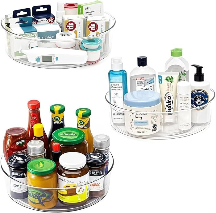 3 Pack Lazy Susan 11.5" Inch Turntable Organizer for Cabinet Pantry Organizers and Storage Organi... | Amazon (US)