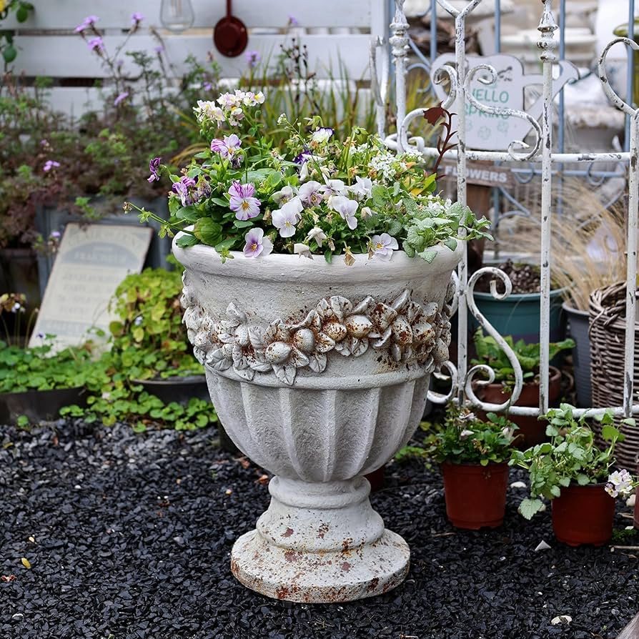 16 inch Retro Flower Pots Outdoor Planters - Vintage Pots Tree Planter for Outdoors Patio,Garden ... | Amazon (US)