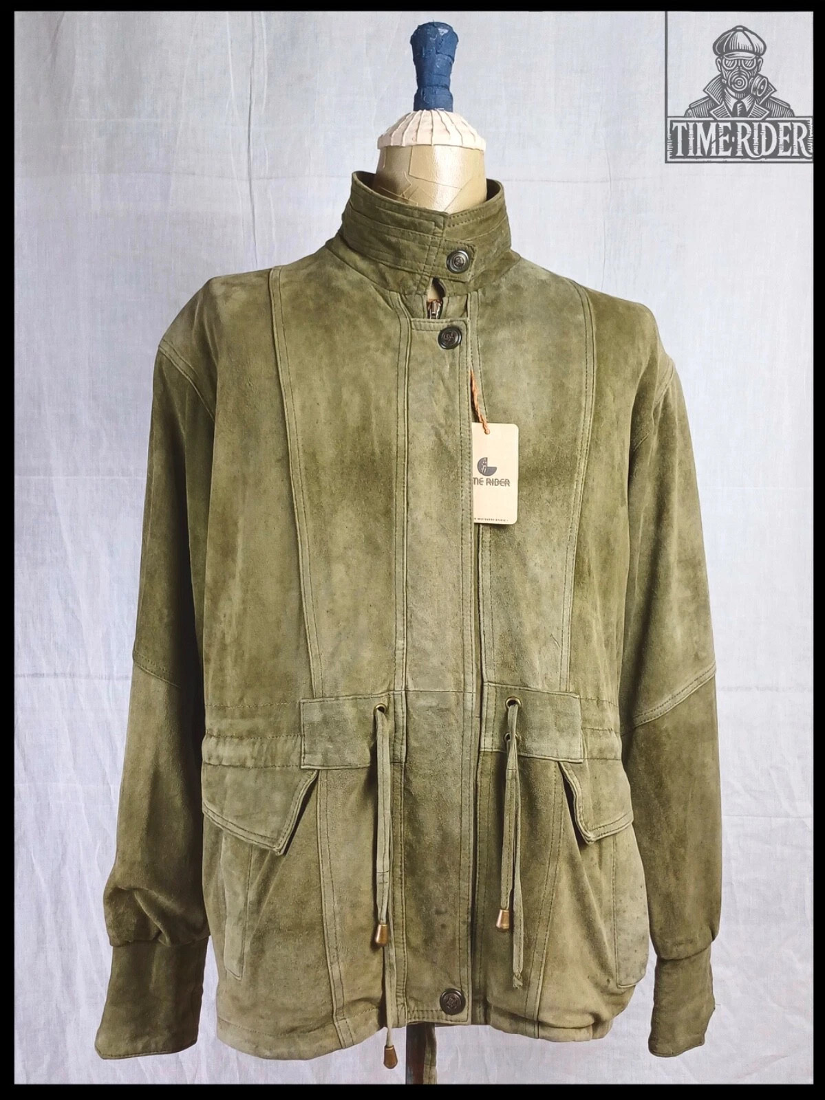 Vintage Suede Leather Great Seal Of Oklahoma Buttons Green Jacket | eBay US