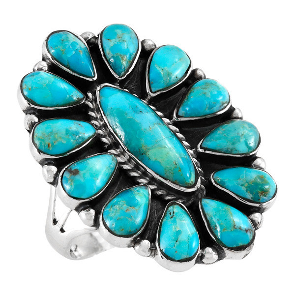 Turquoise Ring Sterling Silver R2041-C75 | TURQUOISE NETWORK