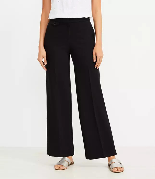Curvy Button Pocket Trouser Pants | LOFT