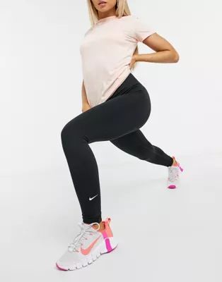 Nike Training mid rise sculpt one tight in black | ASOS (Global)