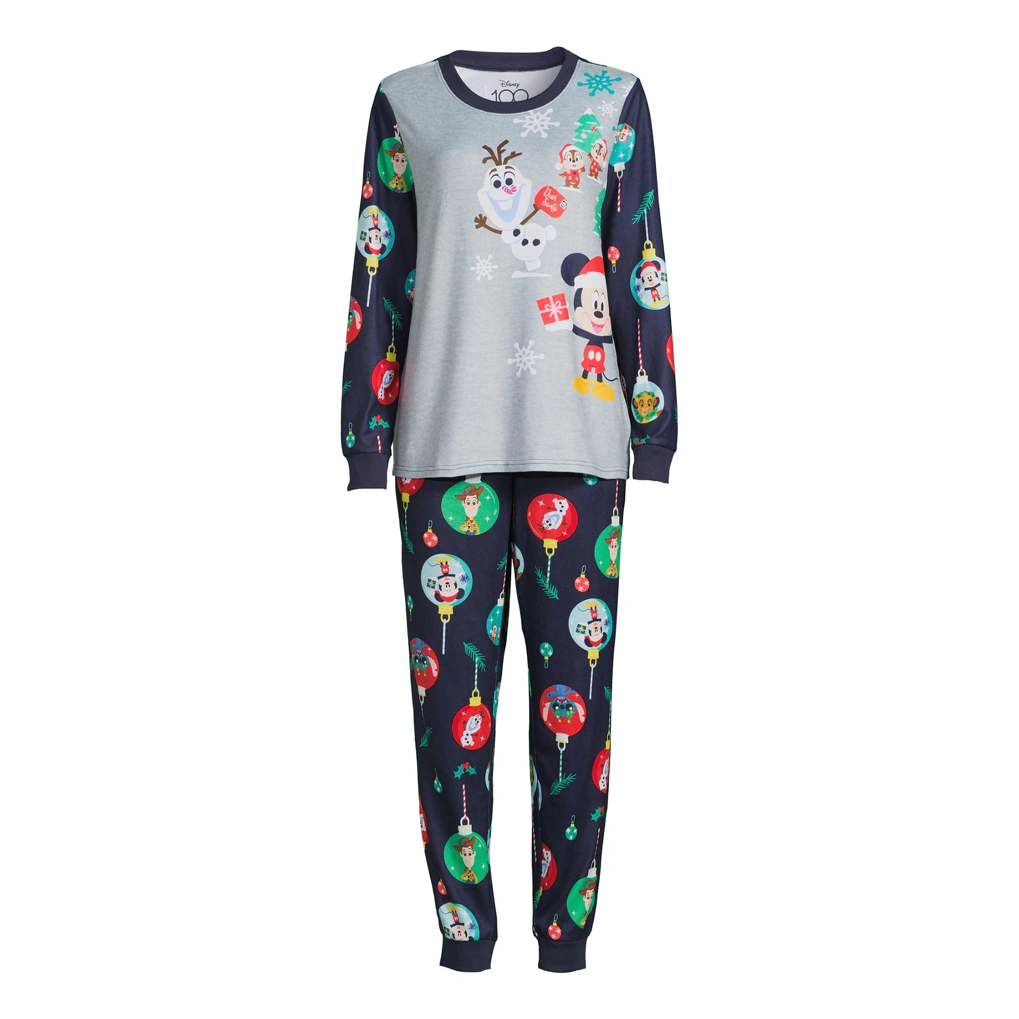 Disney’s 100th Anniversary Women's Matching Family Pajamas Set, 2-Piece, Sizes S-3XL | Walmart (US)