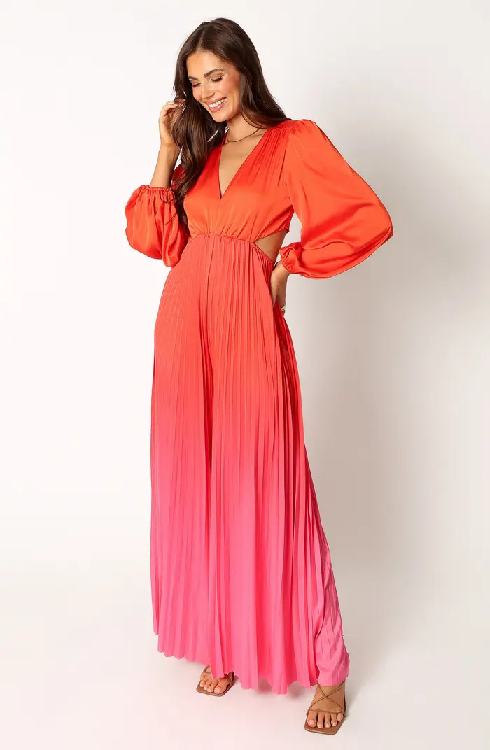 Krista Long Sleeve Gradient Wide Leg Jumpsuit | Nordstrom Rack