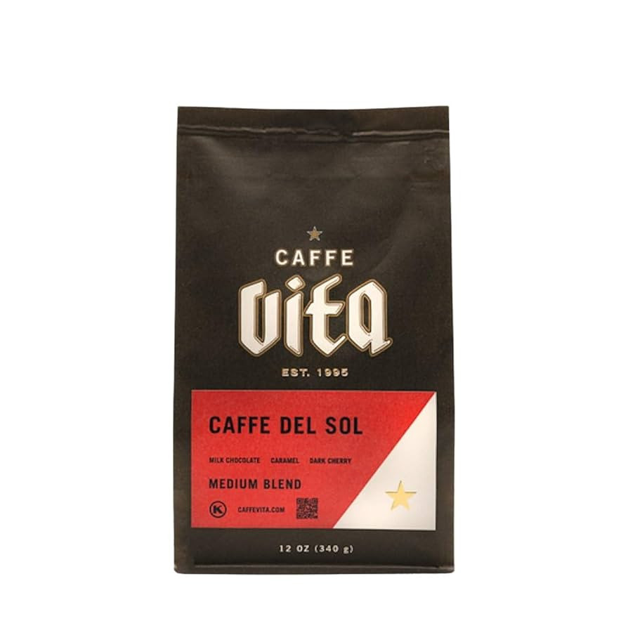Caffe Del Sol Espresso - Roasted by Caffe Vita - Whole Bean Coffee - 12 Ounce Bag | Amazon (US)