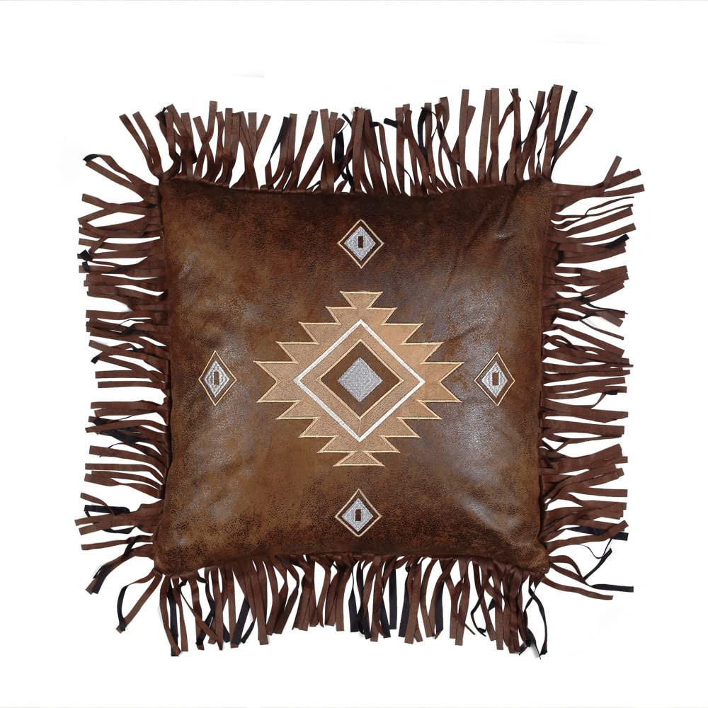 BLACK FOREST DECOR Fringed Diamond Pillow | Amazon (US)