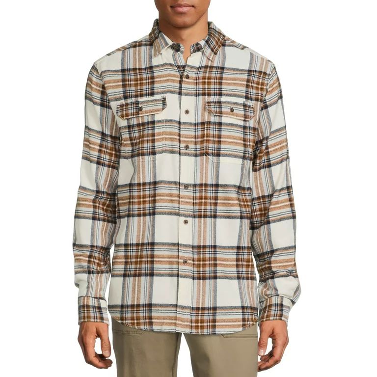 George Men's and Big Men's Super Soft Flannel Shirt, up to 5XLT - Walmart.com | Walmart (US)