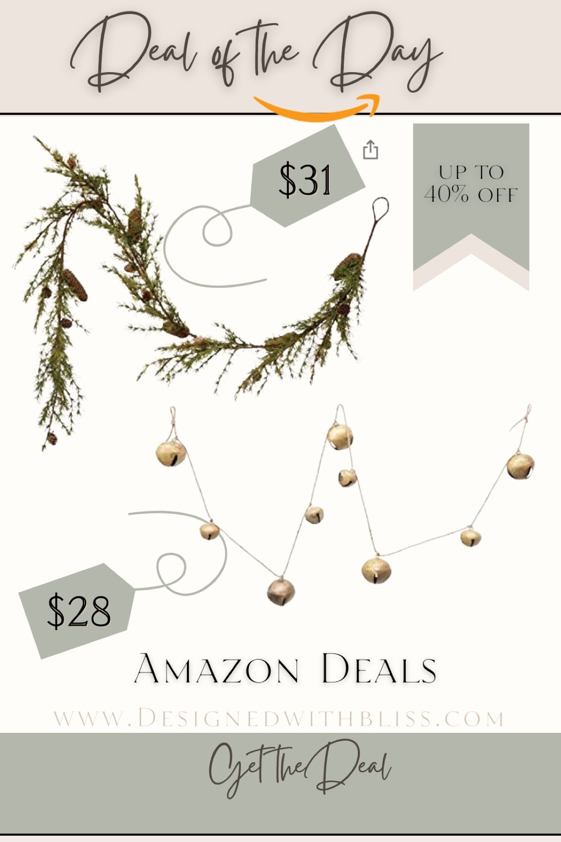 Deal of the Day! Amazon- garland, bells 

#LTKHoliday #LTKSeasonal #LTKsalealert