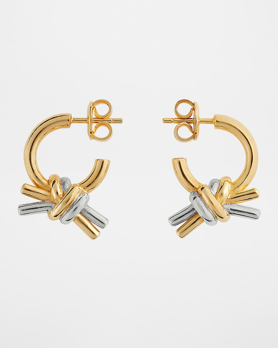Bottega Veneta Two-Tone Knot Earrings | Neiman Marcus