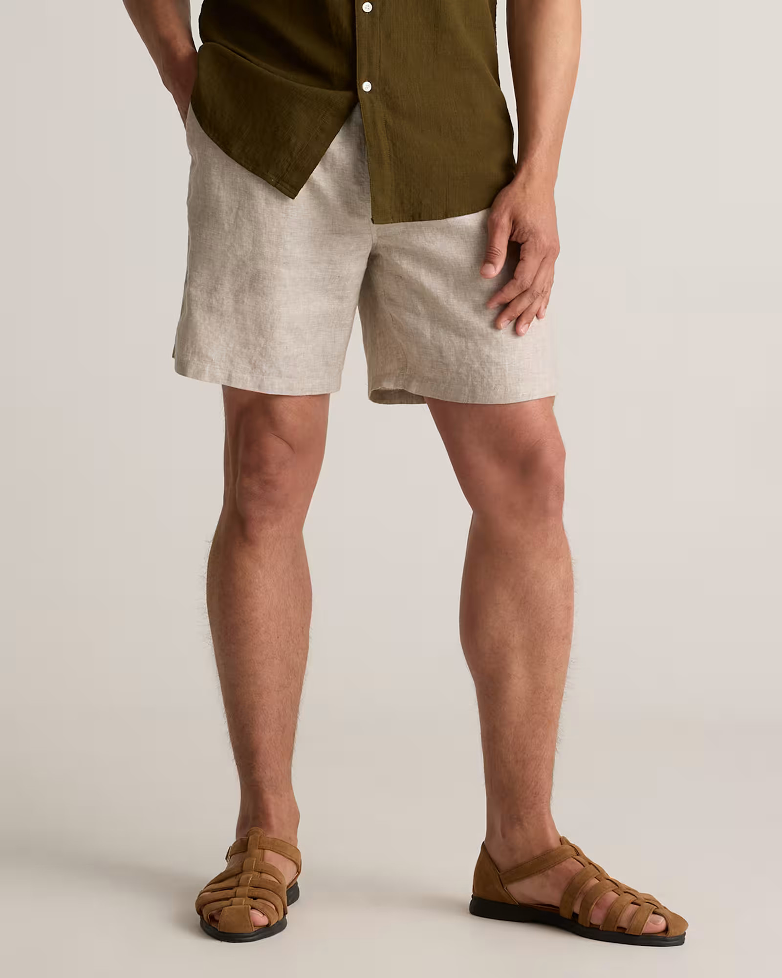 100% European Linen Drawstring Beach Shorts | Quince