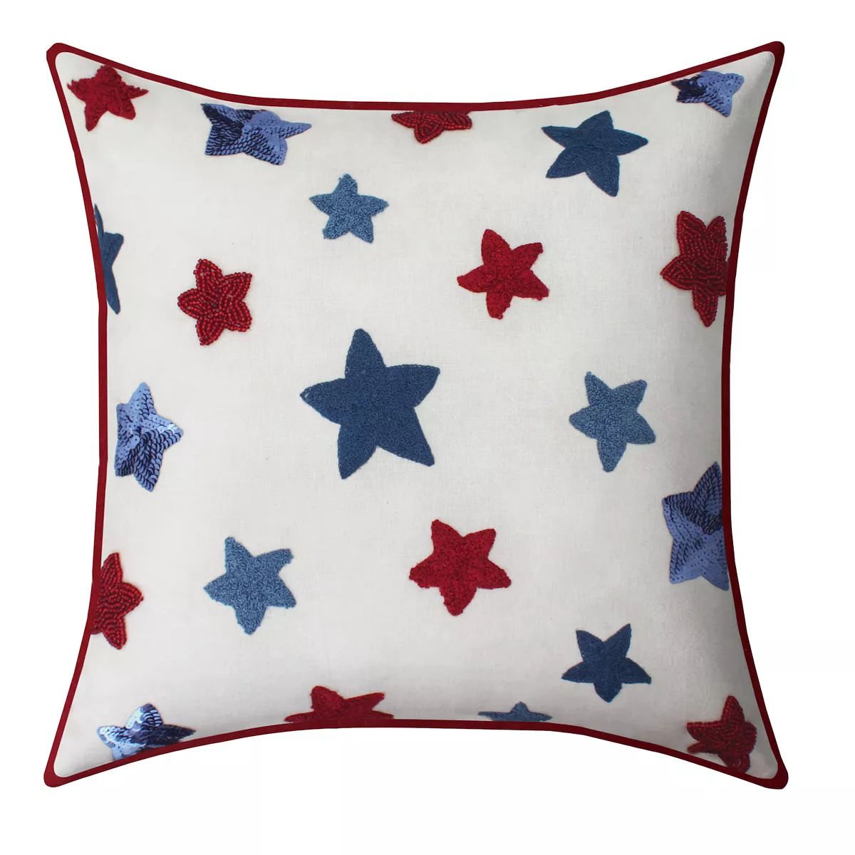 Americana Red, White, & Blue Star Square Throw Pillow | Kohl's