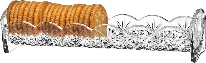 Godinger Dublin Cracker Tray, Snack Dish, Crystal Serving Tray for Crackers, Appetizers, Snacks &... | Amazon (US)